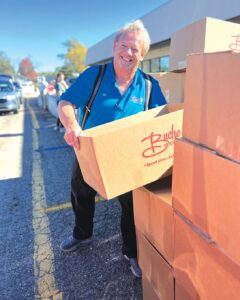 Local food giveaway line reaches record numbers